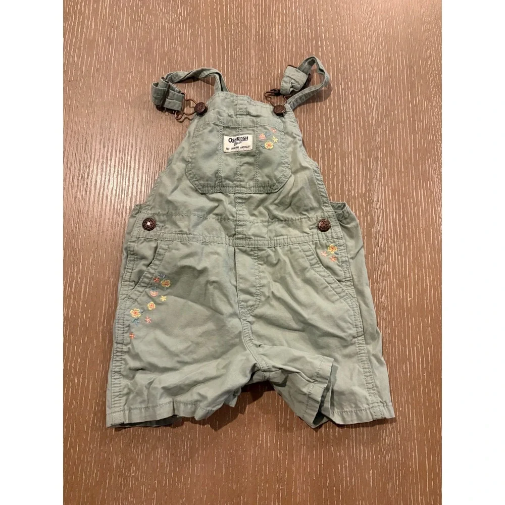 Girls 4T Clothing Lot 3 Pc OshKosh Shortalls Reebok Dress Bella Bliss Shorts EUC